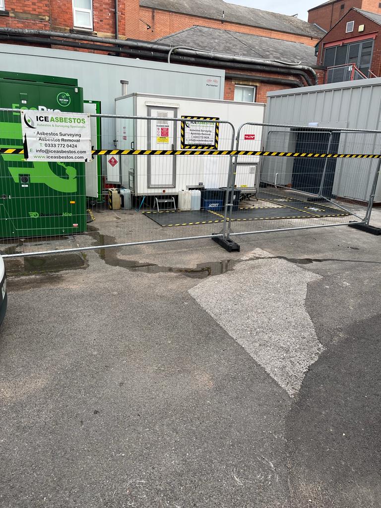 Asbestos removal city hospital nottingham van